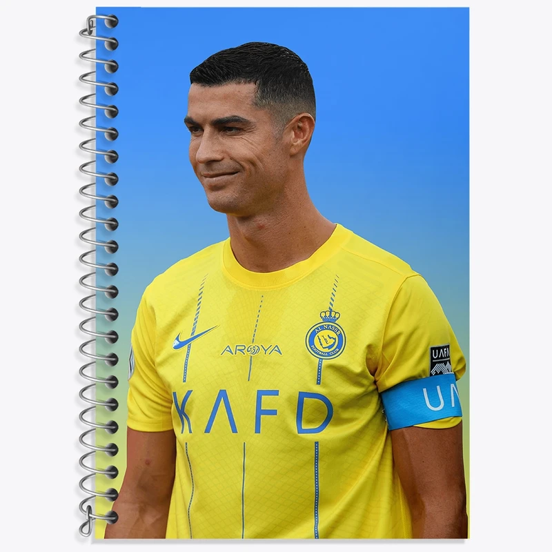 دفتر زبان 50 برگ خندالو مدل دو خط طرح کریستیانو رونالدو کد 36393