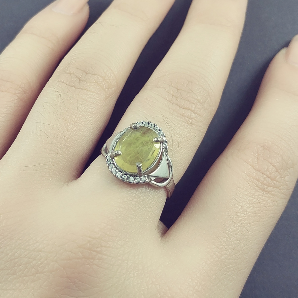 انگشتر نقره زنانه سلین کالا مدل سیترین کد 37