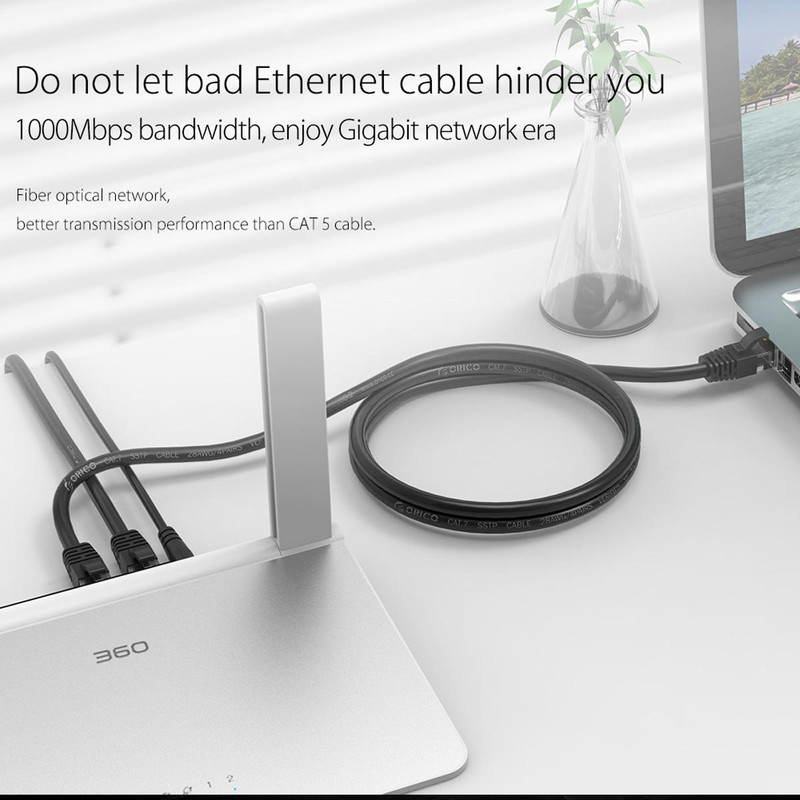 کابل شبکه CAT6 اوریکو مدل PUG-C6 طول 3 متر