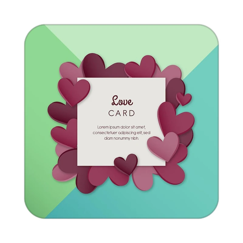 زیر لیوانی کاکتی طرح عاشقانه مدل mp39002