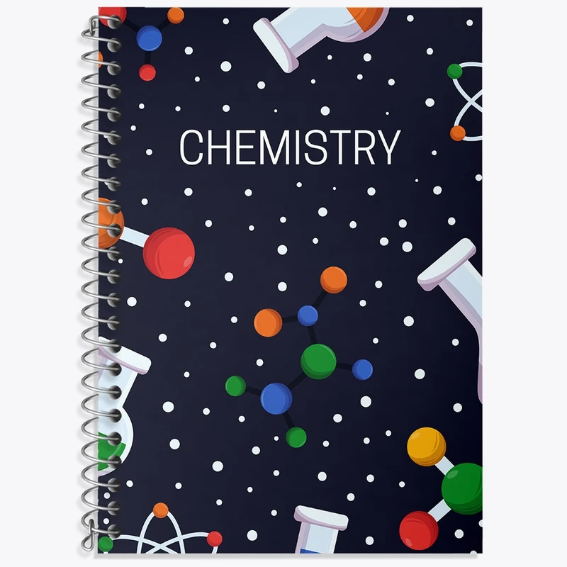 دفتر زبان 50 برگ خندالو مدل سه خط طرح شیمی کد N396