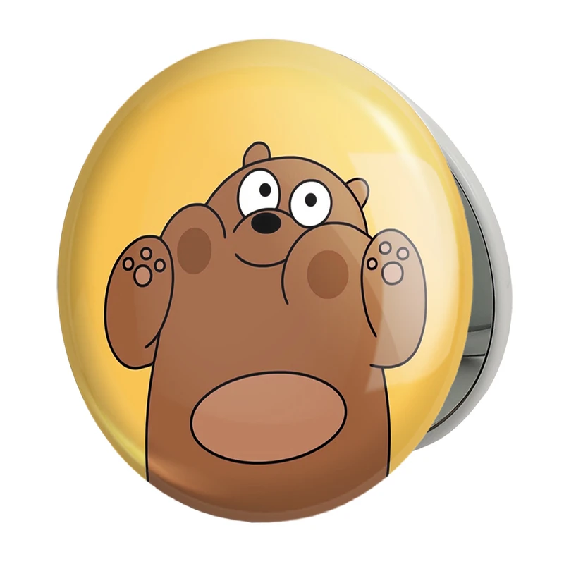 آینه جیبی خندالو طرح انیمیشن سه خرس کله پوک مدل تاشو کد 27632 