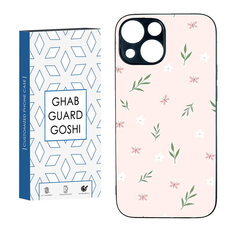 کاور قاب گارد گوشی طرح گل صورتی کد TPU-056 مناسب برای گوشی موبایل اپل IPHONE 13 MINI