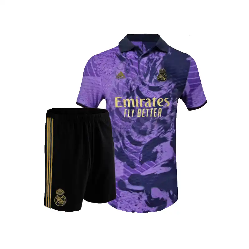 ست پولوشرت و شلوارک ورزشی مردانه مدل رئال مادرید کد Concept PR 2024
