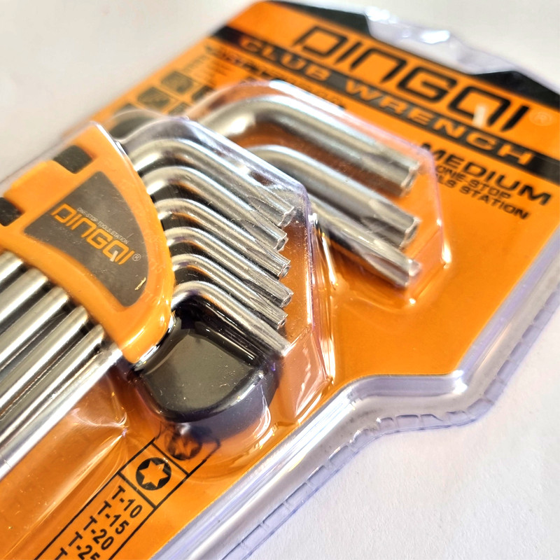 آچار آلن ستاره ای دینگشی مدل DII-9 مجموعه 9 عددی آچار آلن ستاره ای دینگشی مدل DII-9 مجموعه 9 عددی