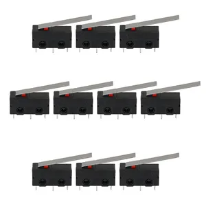 میکرو سوئیچ اهرم دار مدل 5A-125-250V-28mm بسته 10 عددی