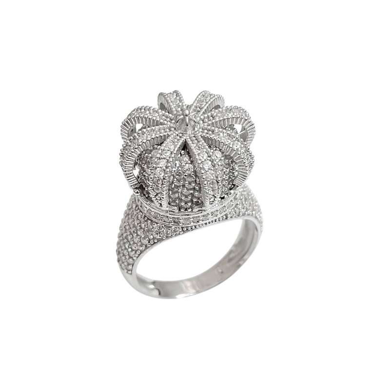 انگشتر نقره زنانه مدل تاج کد 185