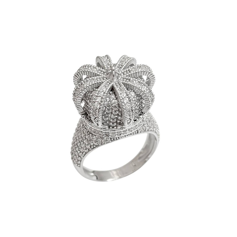 انگشتر نقره زنانه مدل تاج کد 185