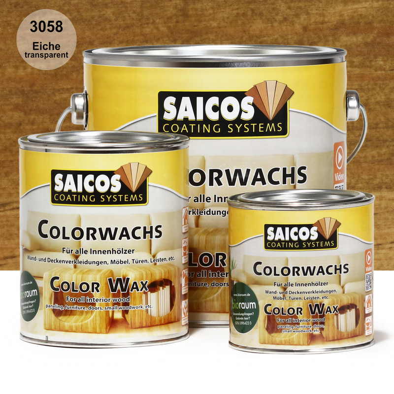 رنگ چوب فضای داخلی سایکوز مدل ColorWax Oak 3058 حجم 125 میلی لیتر