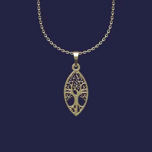گردنبند طلا 18 عیار زنانه مدوپد مدل درخت کد Z2-1-1229