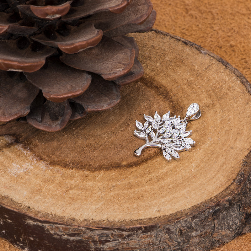 آویز گردنبند نقره زنانه مدل 665