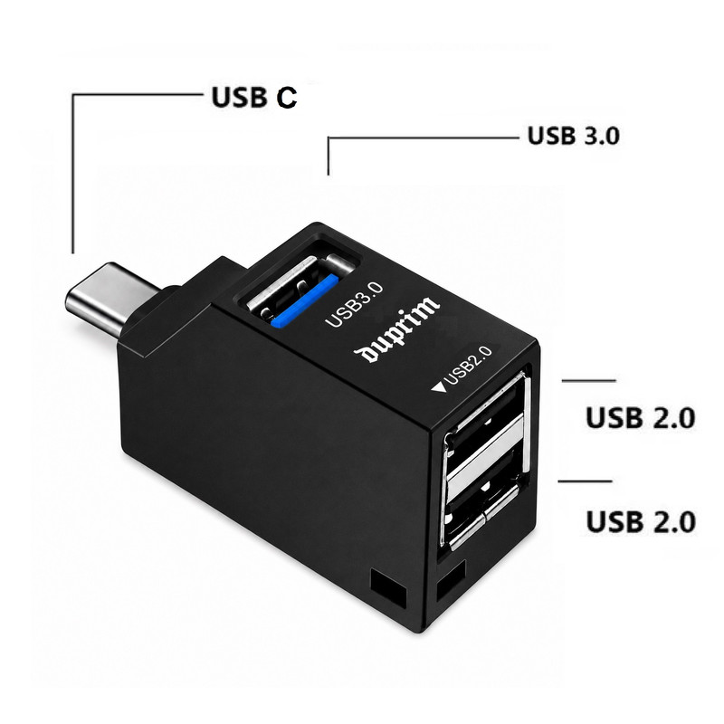 هاب 3 پورت USB-C دوپریم مدل PRO3 TYPE-C