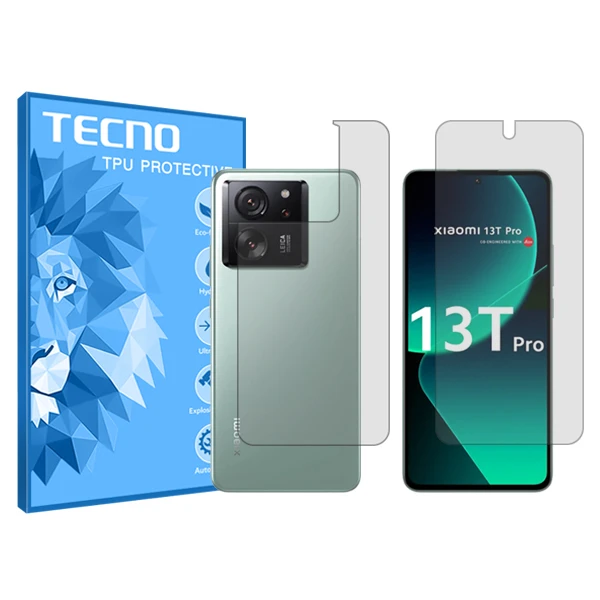 محافظ صفحه نمایش شفاف تکنو مدل HyGEL مناسب برای گوشی موبایل شیائومی 13T Pro به همراه محافظ پشت گوشی
