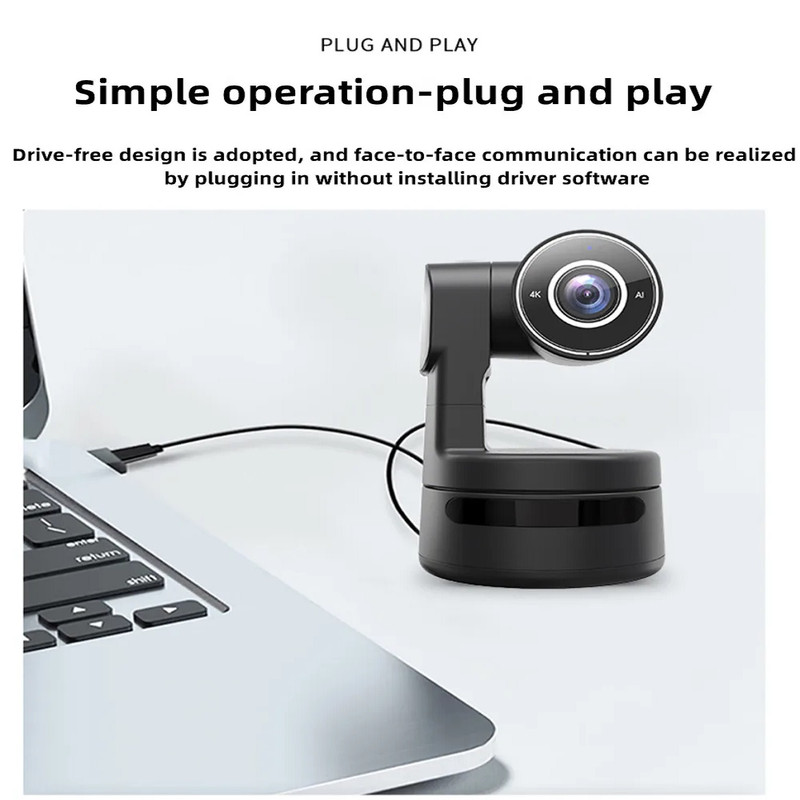 وب کم مدل 4K PTZ AI Function 4X Zoom Auto Tracking Focus
