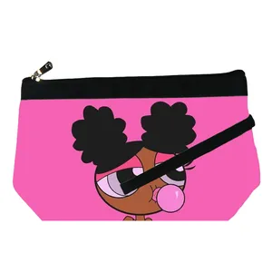 کیف لوازم آرایش زنانه طرح دختر مو فرفری کد 1000