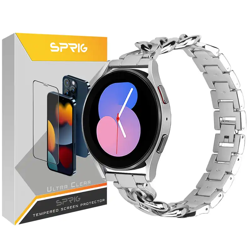 بند اسپریگ مدل 3Bid-Gir مناسب برای ساعت هوشمند سامسونگ Galaxy Watch 4 40mm / watch 4 42mm / watch 4 44mm / watch 4 46mm / Watch 5 40mm / Watch 5 44mm / Watch 5 pro 45mm