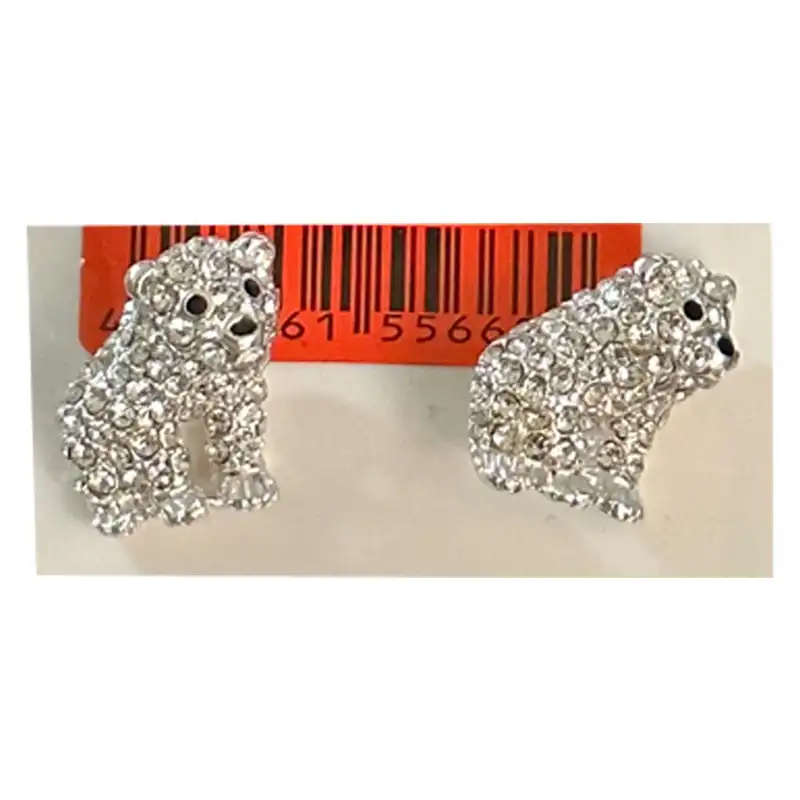 گوشواره زنانه مدل تمام نگین خرسی