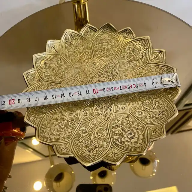 بشقاب میوه خوری برنجی مدل گلبرگ150004