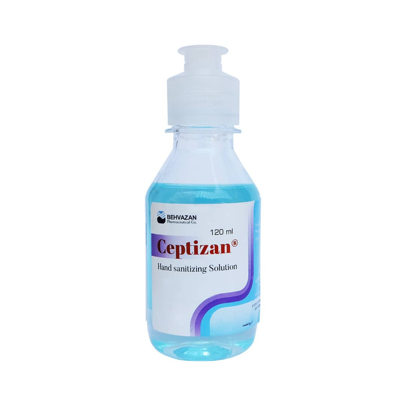 محلول ضدعفونی کننده بهوزان مدل ceptizan-83 حجم 120 میلی لیتر بسته 2 عددی