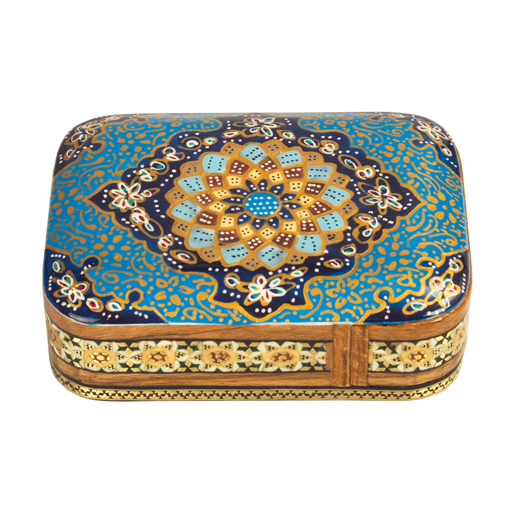 جعبه خاتم کاری مدل کشویی طرح تذهیب کد 811