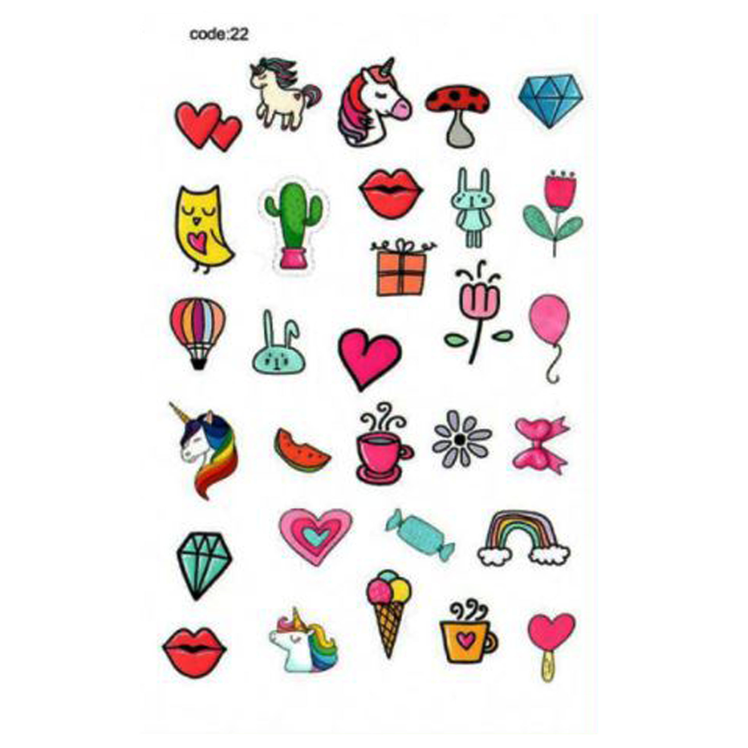 برچسب لنز ناخن کد 22