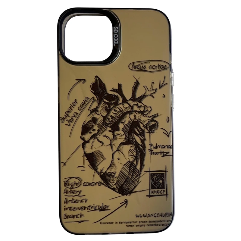 کاور مدل So Cool طرح تشریح قلب کد 400 مناسب برای گوشی موبایل اپل iPhone 13 / 14