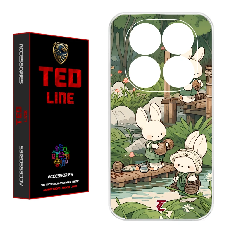 کاور تدلاین طرح خرگوش کد 1182 مناسب برای گوشی موبایل شیائومی Redmi Note 14 Pro Plus 5G