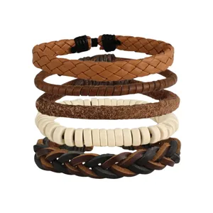 دستبند بافت مدل هیپی بسته 5 عددی