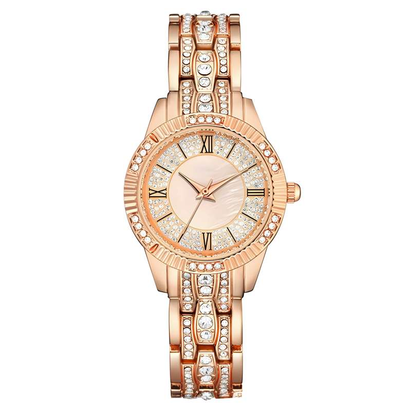 ساعت مچی عقربه ای زنانه مدل فول نگین دستبندی کد 3 ساعت مچی عقربه ای زنانه مدل فول نگین دستبندی کد 3