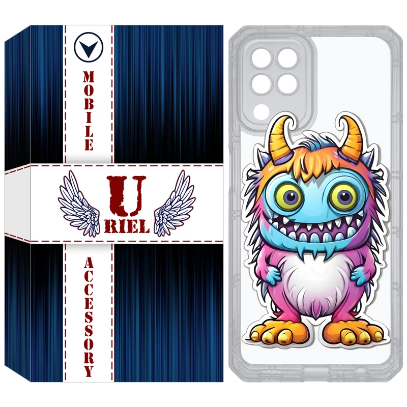 کاور یوریل مدل Clear کد 50 طرح میکروب مناسب برای گوشی موبایل سامسونگ Galaxy A22 4G / M32 / M22