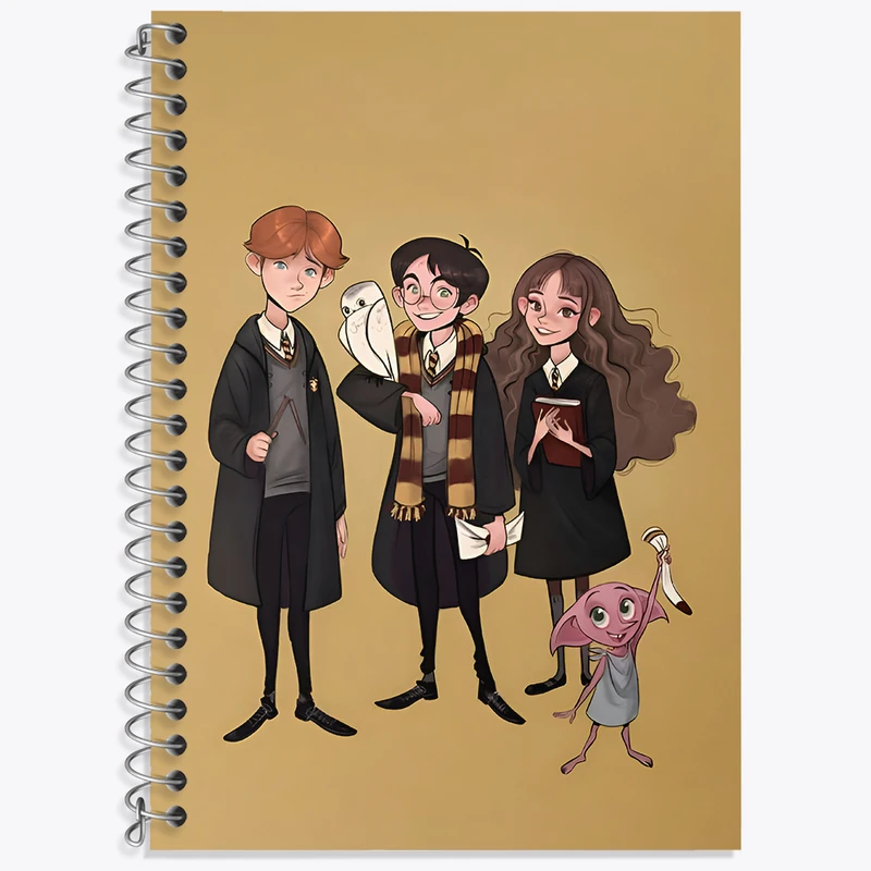 دفتر زبان 50 برگ خندالو مدل سه خط طرح هری پاتر (Harry Potter) کد N4593