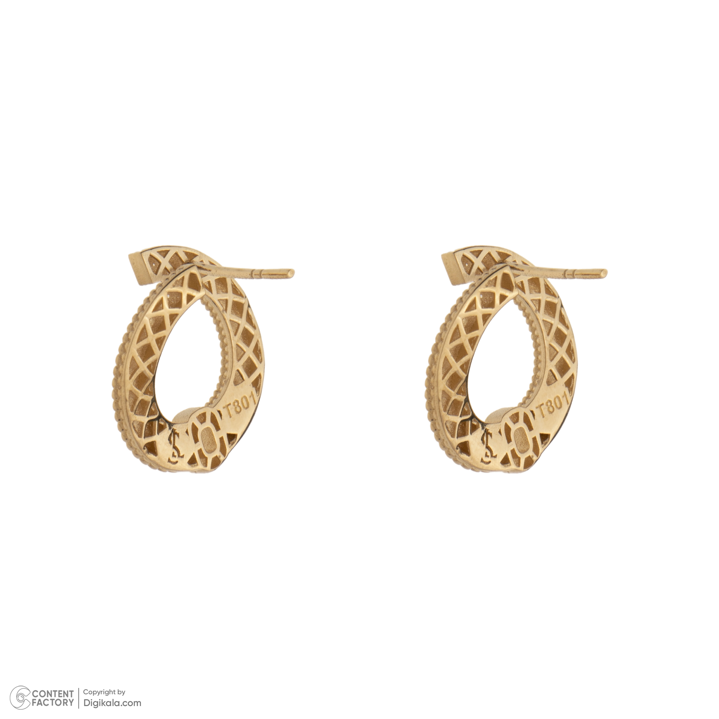 گوشواره میخی طلا 18 عیار زنانه گلدم مدل E-3070066
