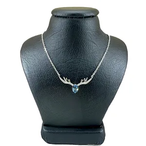 گردنبند نقره زنانه سواروسکی مدل شاخ گوزن جواهری کد 158942