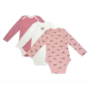 بادی آستین بلند نوزادی سی اند ای مدل 3465 مجموعه 3 عددی