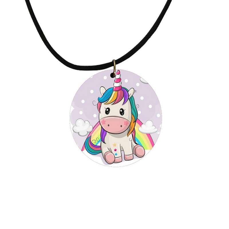 گردنبند دخترانه مدل یونیکورن کد 24