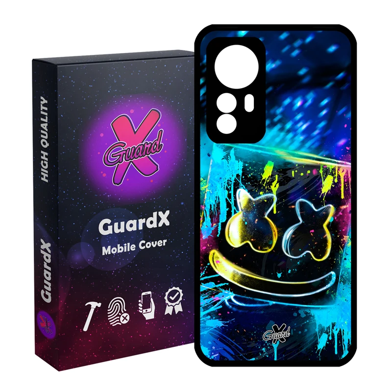 کاور گارد ایکس طرح Marshmello مدل Glass10104 مناسب برای گوشی موبایل شیائومی Redmi Note 12S