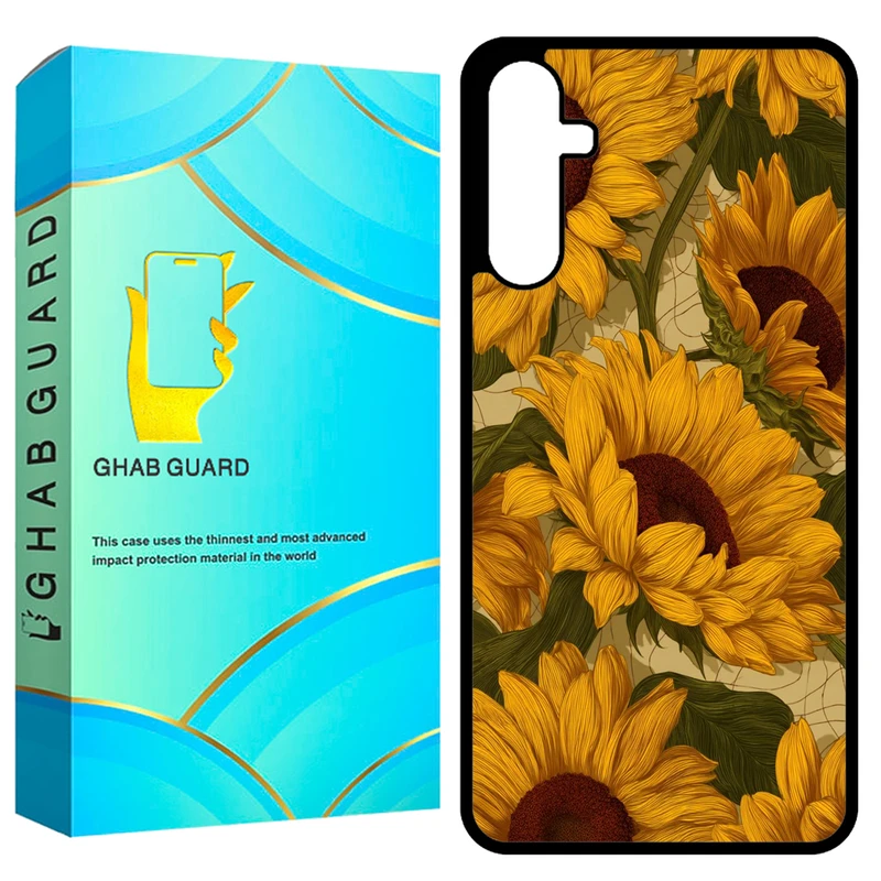 کاور قاب گارد طرح آفتابگردان مدل GCHPA24 مناسب برای گوشی موبایل سامسونگ Galaxy A24 4G