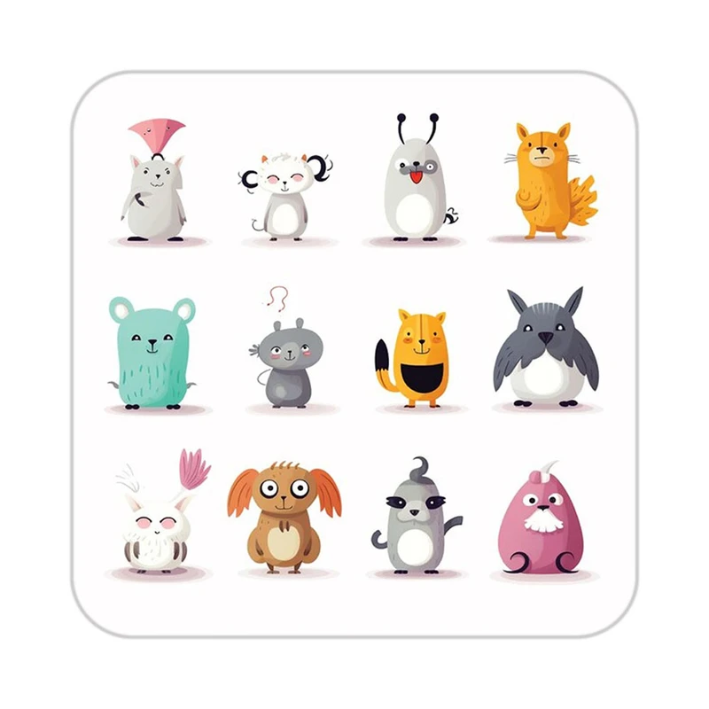 زیر لیوانی کاکتی طرح حیوانات کارتونی مدل mp27520