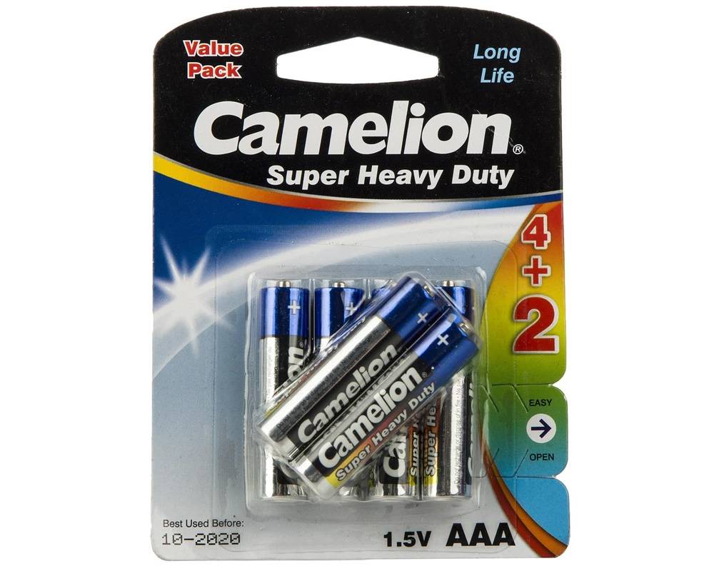 باتری نیم قلمی کملیون مدل Super Heavy Duty بسته 6 عددی 1 quality,q 70