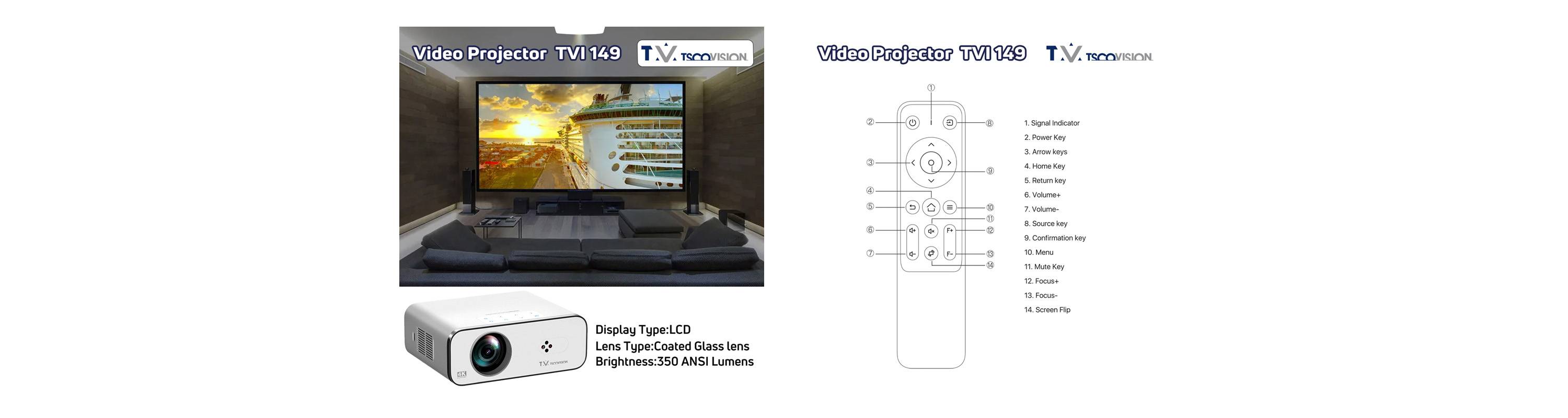 ویدیو پروژکتور تسکو مدل TVI 149 6 quality,q 70