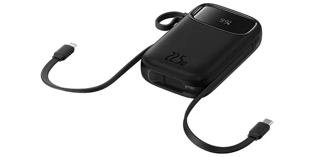 پاوربانک 22.5 وات بیسوس مدل 22.5W QPow2 Dual Cable ظرفیت 10000 میلی آمپر ساعت 2 quality,q 70