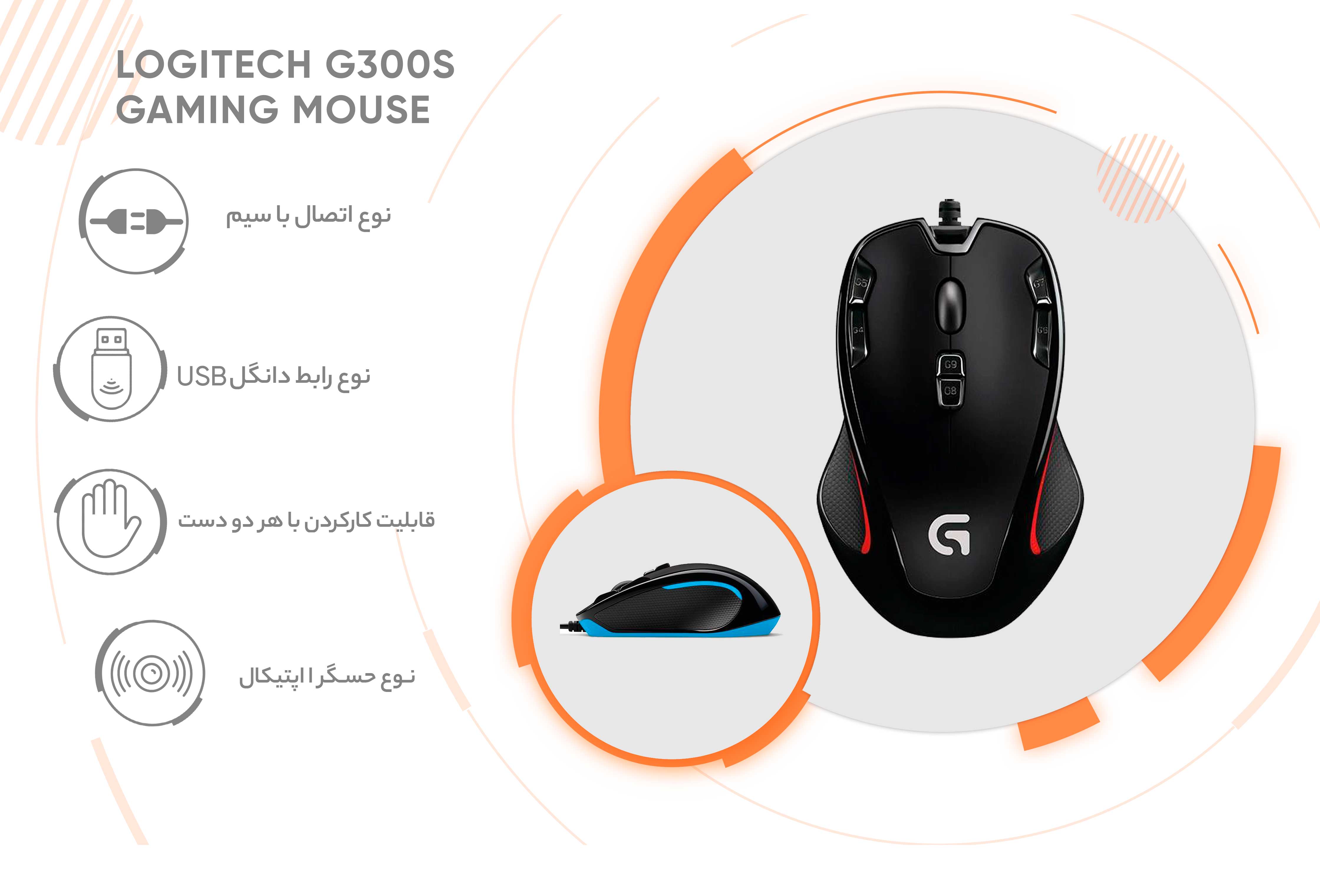 Mouse Logitech G300s ( 910-004344 ) Gaming