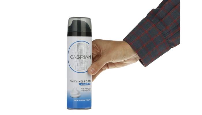 فوم اصلاح کاسپین مدل Sensitive Skin حجم 200 میلی لیتر 2 quality,q 70