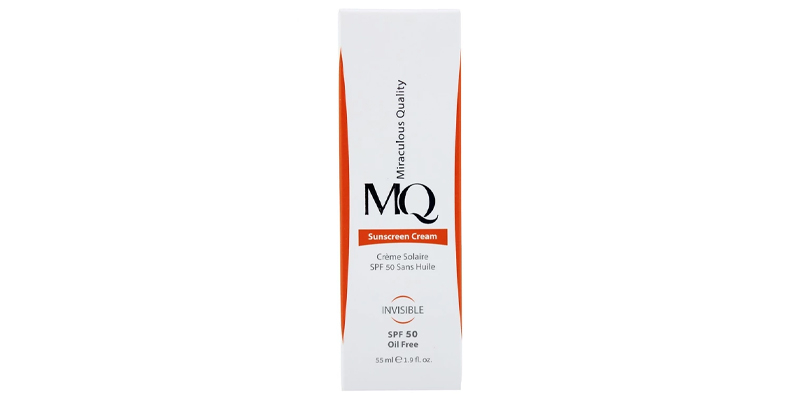 ویژگی‌های برجسته کرم ضد آفتاب بی رنگ ام کیو SPF50 مدل INVISIBLE مناسب پوست های چرب حجم 55 میلی لیتر