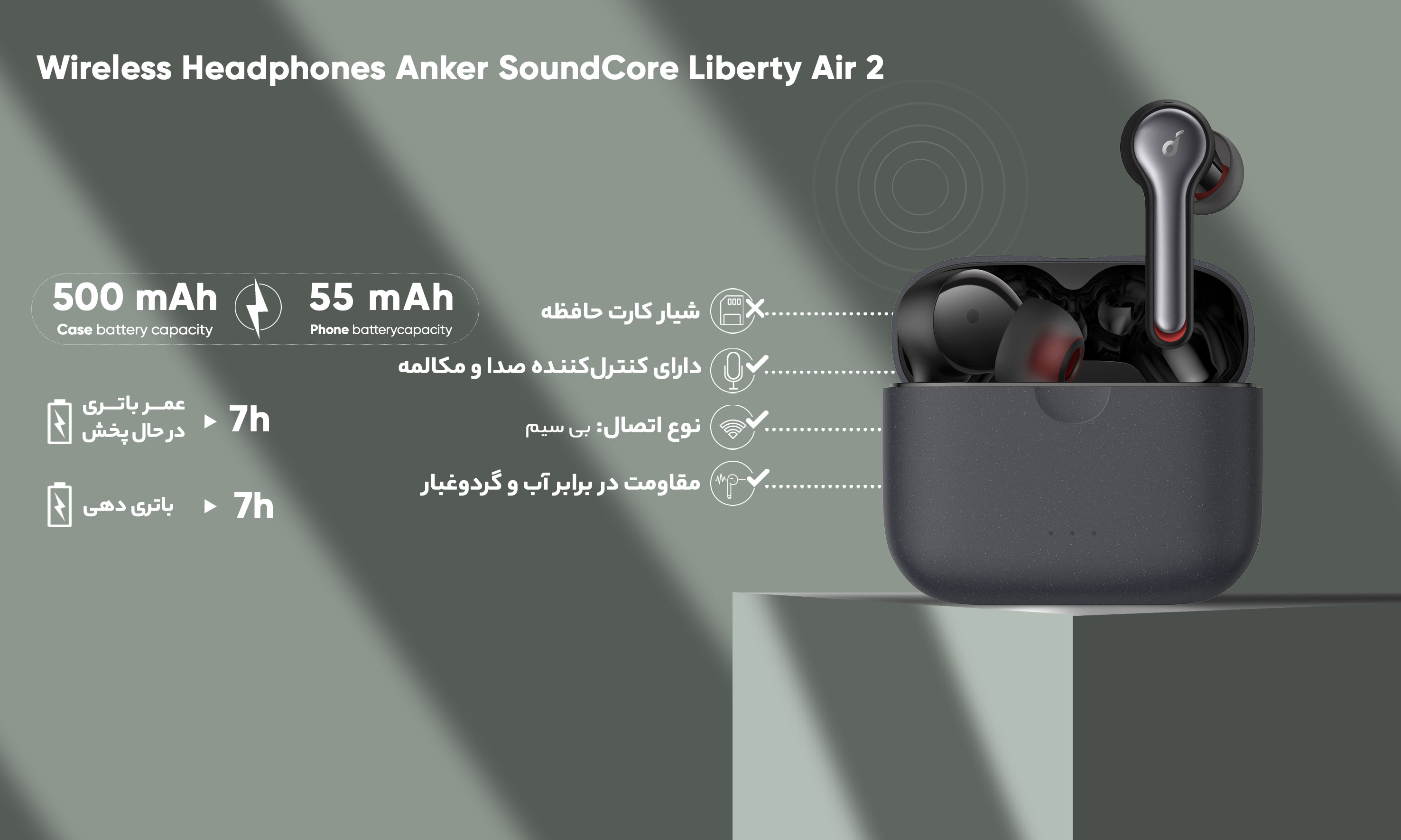 Anker Soundcore Liberty Air 2 black A39… - ヘッドホン