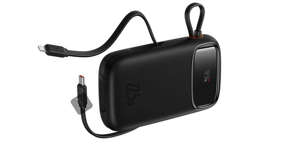 پاوربانک 22.5 وات بیسوس مدل 22.5W QPow2 Dual Cable ظرفیت 10000 میلی آمپر ساعت 4 quality,q 70