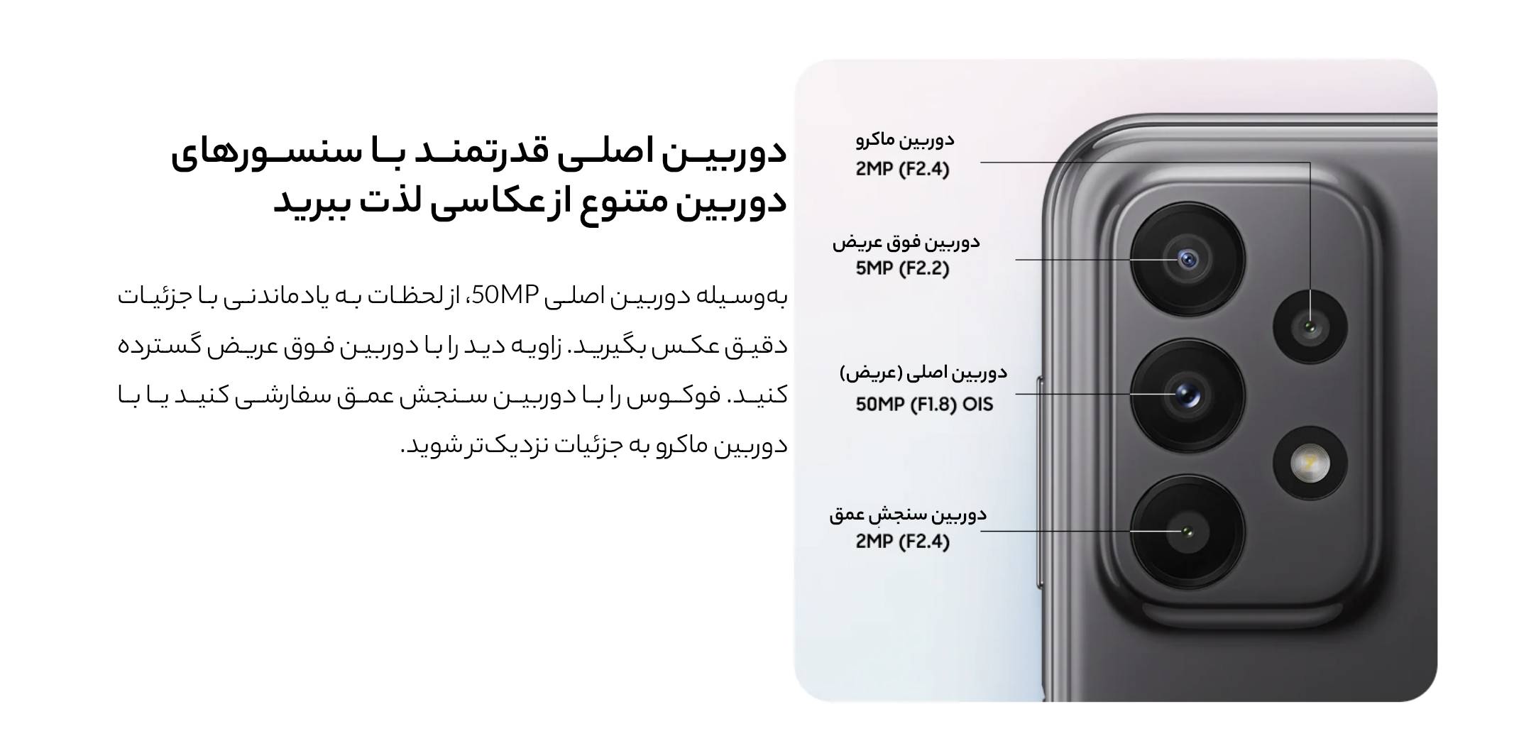 گوشی موبايل سامسونگ مدل Galaxy A23 ظرفیت 64 گیگابایت - رم 4 گیگابایت