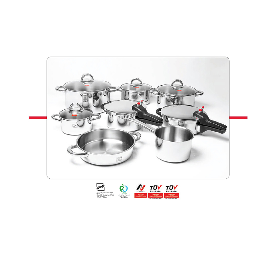 زودپز پارس استیل مدل کف سه لایه گنجایش 6 ليتر