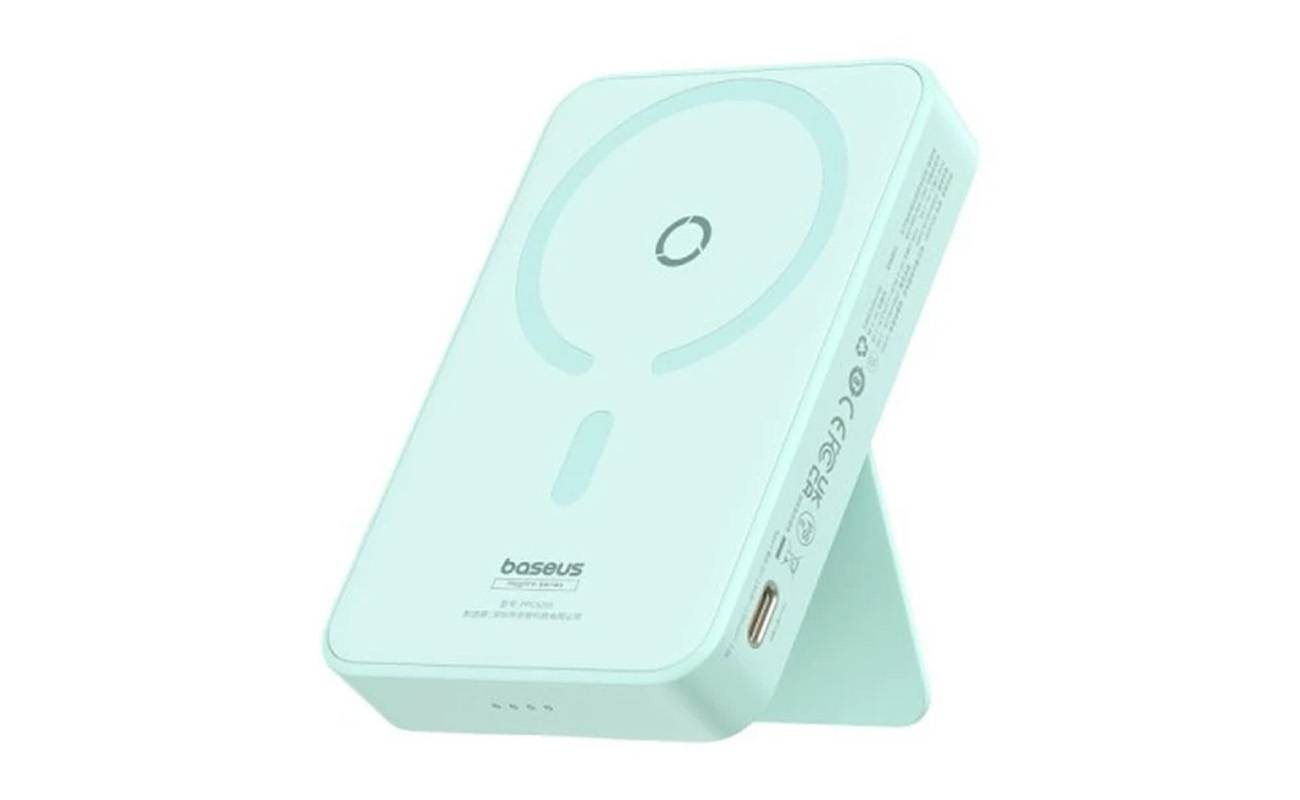 پاوربانک بیسیم 20 وات بیسوس مدل MagPro Magnetic Bracket 20w با ظرفیت 5000 میلی آمپر ساعت به همراه کابل USB-C به USB-C 2 quality,q 70