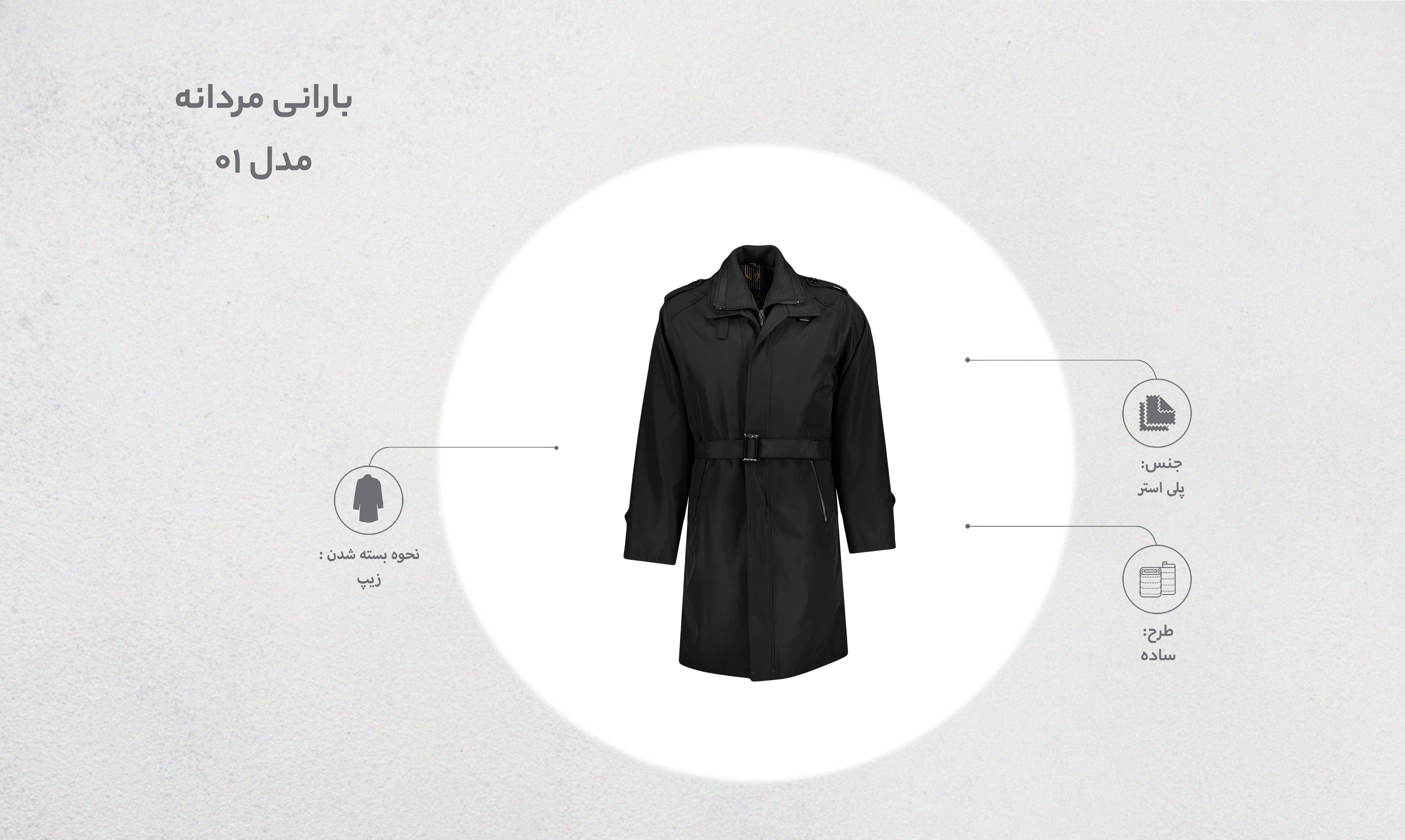 بارانی بلند مردانه مدل 01 6 quality,q 70